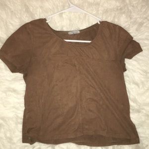 CHARLOTTE RUSSE BROWN SHIRT